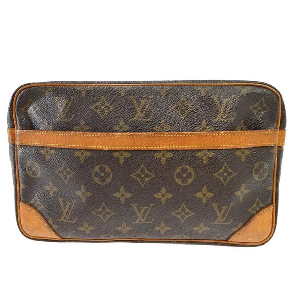 Auth Louis Vuitton COMPIEGNE 28 CLUCTH BAG PURSE MONOGRAM M51845 864S - Picture 1 of 12